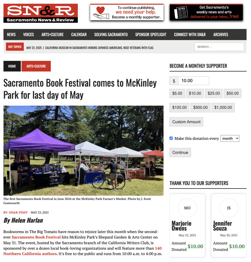 Sacramento News & Review article